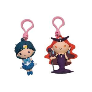 Monogram Sailor Moon Lot Queen Beryl & Sailor Mercury 3D Figural Keychains Toys